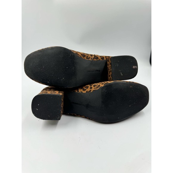 Laine Bryant Leopard Ankle Boots Tan Women's Size 8W - Picture 6 of 9